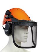 Casque forestier Singer Forceo orange avec visière grillagée - Singer