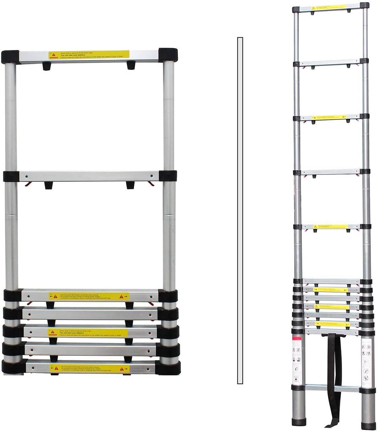 Echelle Telescopique,Pliable - max 150 kg - Nbre marches: 13 - 3,8 mètres