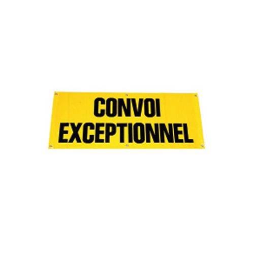 Panneau convoi exceptionnel - Calicot souple - Classe 2 - 1200 X 400 mm