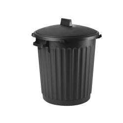 Poubelle Plastique Renforcé 80 L avec Couvercle