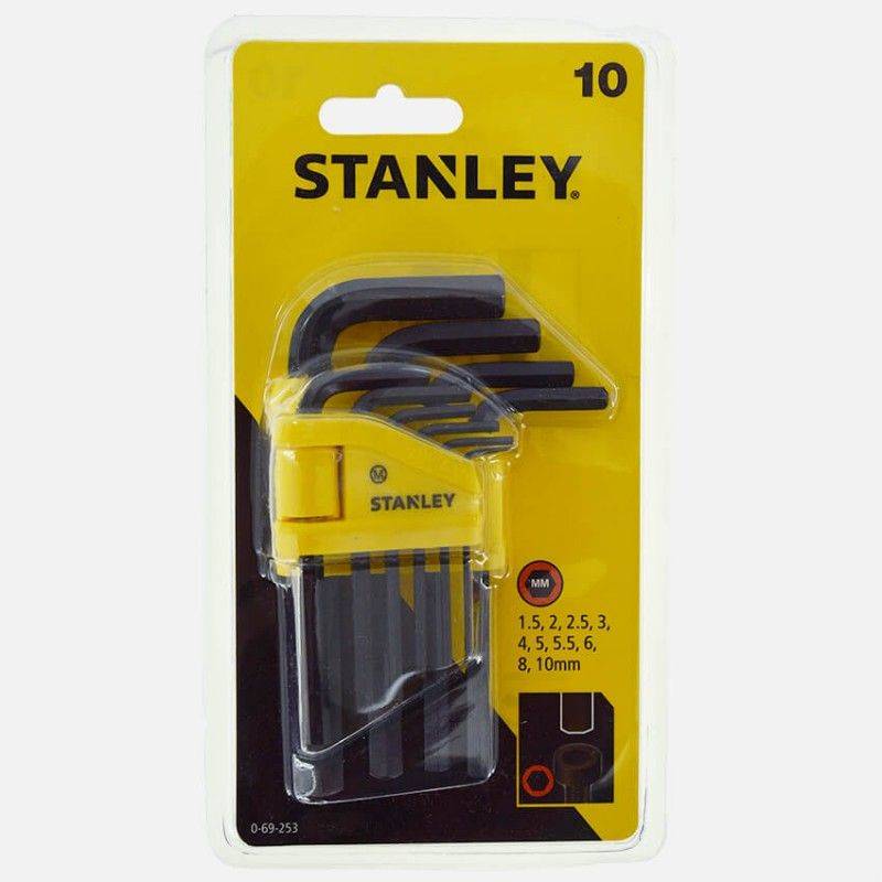 Clés mâles Stanley Etui de 10 pièces Acier au silicium