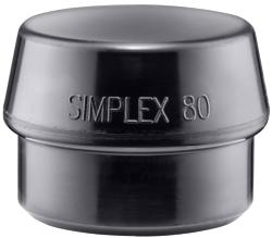 Embout SIMPLEX HALDER � 80 mm Caoutchouc Charg� Noir
